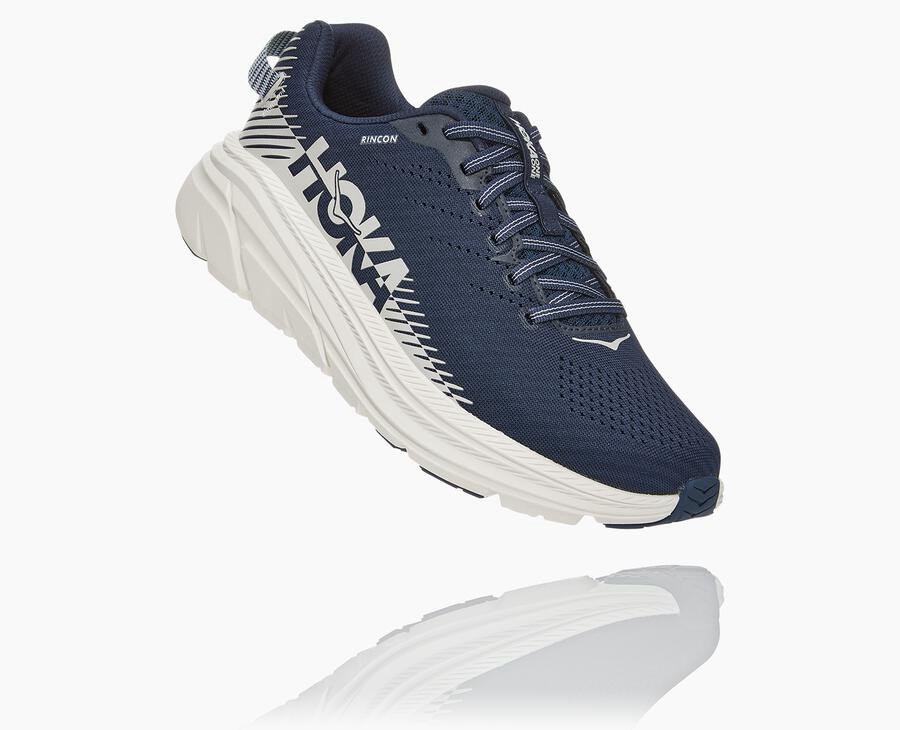 Tenis Hoka One One Feminino Azul Marinho/Branco - Rincon 2 - 762-OCRDSY